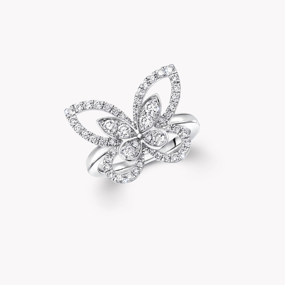 Butterfly Silhouette Diamond Ring